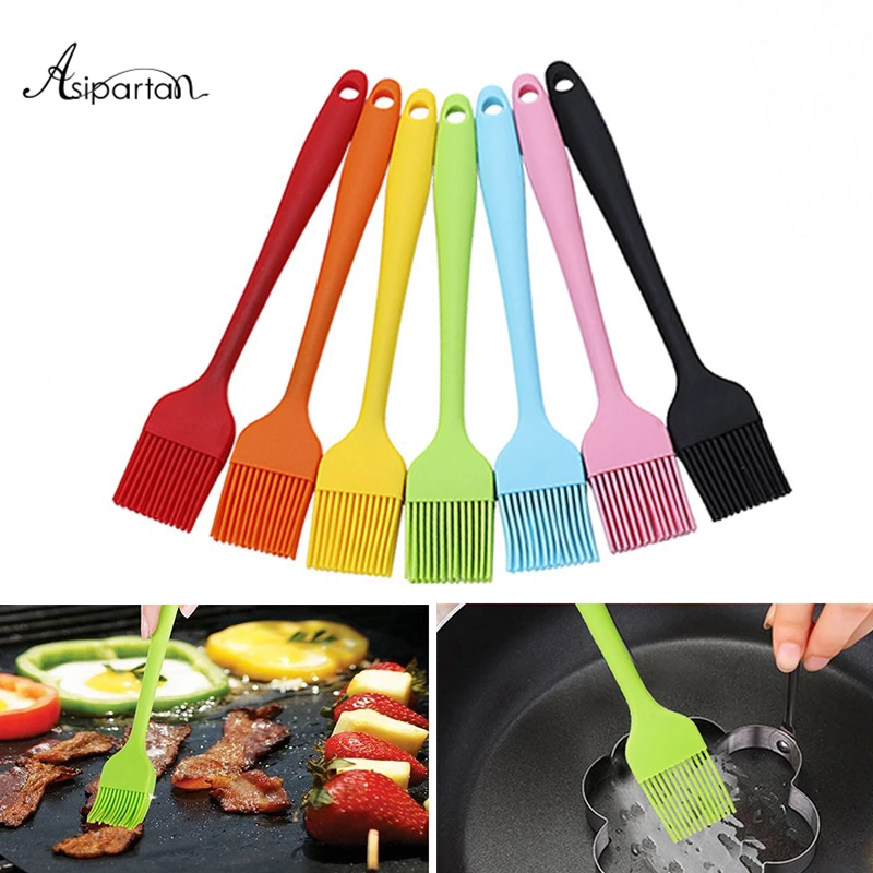 

Asipartan 1pc Silicone Baking Pastry Brushes Heat-resistant BBQ Cake Oil Brush for Barbecue Grill Basting Brushes Kitchen Tools