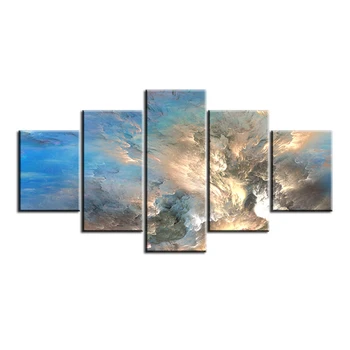 

5 Pieces/Set New Arrival Abstract Cloud No Frame Spray Painting Canvas Prints Wall Art Pictures For Living Room Decorations