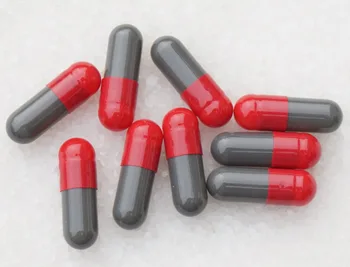 

(10,000pcs/pack) Size 3# red/gray Color Gelatin Capsule Shell, Empty Capsule---Joined Available