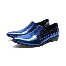 Italian mens shoes brands Large size blue mens oxfords wedding loafers party shoes genuine leather dress shoes man цена Italian mens shoes brands Large size blue mens oxfords wedding loafers party shoes genuine leather dress shoes man цены онлайн