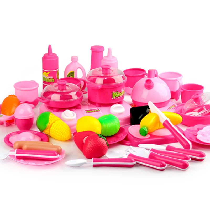 Minitudou 46 шт. детская кухня притворись play toys classic cut пищевые продукты овощи