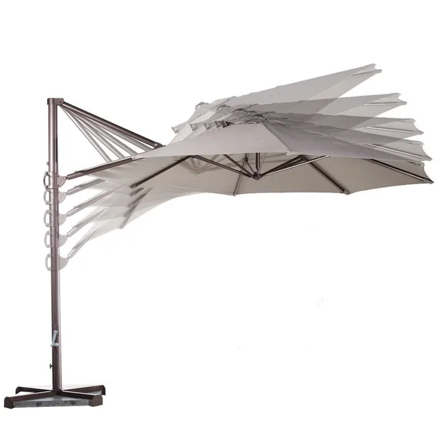 Abba Patio Garden Outdoor Furniture 11 Feet Aluminum Offset Abba Patio Garden Outdoor Furniture 11 Feet Aluminum Offset Cantilever Umbrella With Cross Base Tan