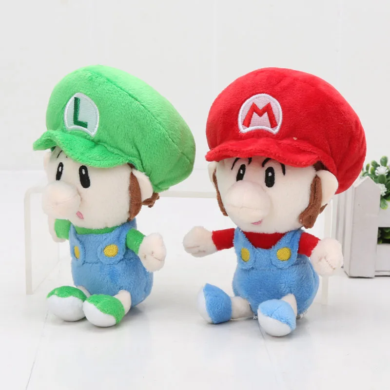 

14cm game Super Mario Plush Toys Baby Mario Baby Luigi Cute Mario Stuffed Soft Dolls Kids Birthday Gift