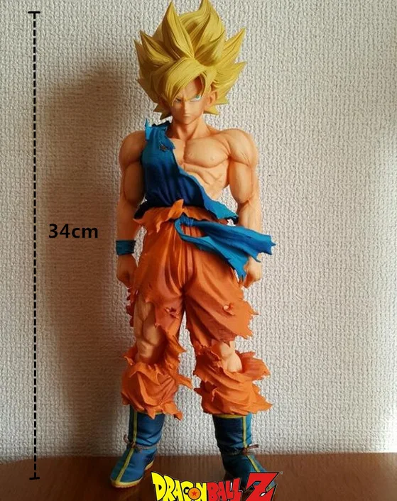 HKXZM аниме 34 см Dragon Ball Z Super Saiyan Son Goku Kakarotto ПВХ фигурка Коллекционная модель