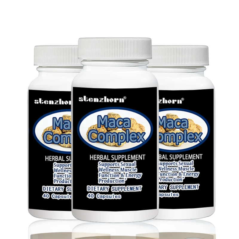 Мака 500mg 40pcsX 3 бутылки всего 120 шт мака могут помочь для поддержания здорового