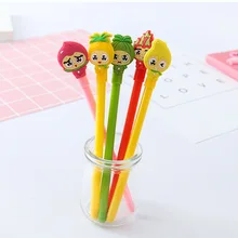 50 шт./лот Творческий канцелярские мультфильм маракуйя гелевая ручка cutestudents пишущих инструментов офисные школа ручка акция подарок приз