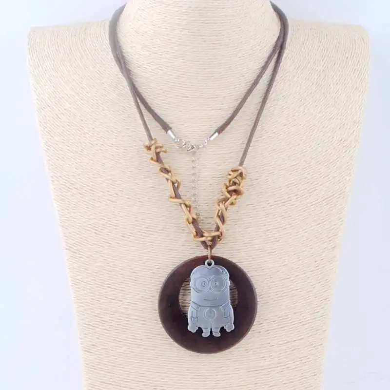 Винтажное ожерелье цепочка с подвеской в виде миньонов|rope chain necklace|chain necklaceantique