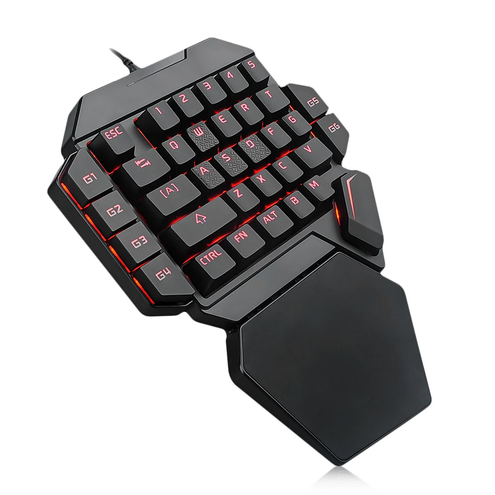 K50 RGB Проводная игровая клавиатура с одной рукой синий переключатель