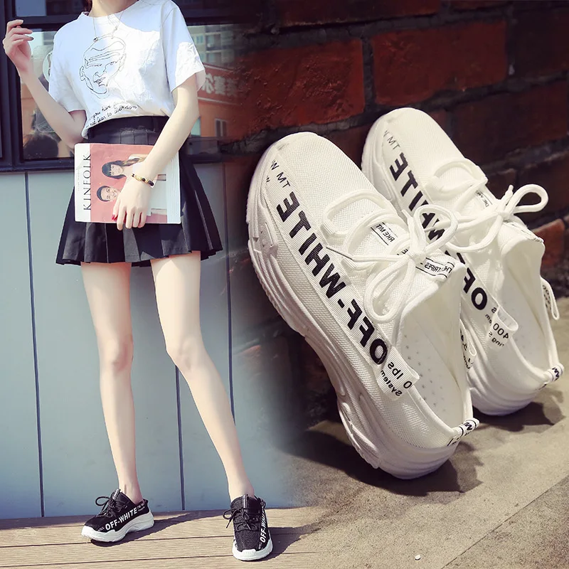 2019 spring and autumn new lazy ins thick platform wild sports old shoes