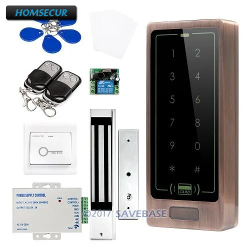 

HOMSECUR Waterproof Touch Keypad IC Access Control System+Waterproof 280KG Magnetic Lock