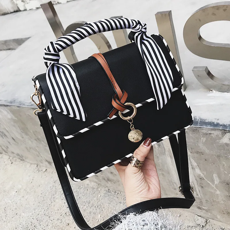 

luxury Handbags New Designer Brand Shoulder Bags Ladies Sac A Main Lady Stripe Scarf Women Bags Trend Handbag