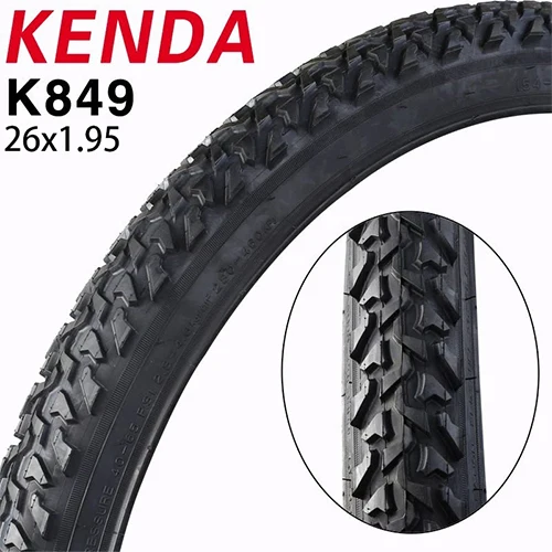 KENDA шины 26 дюймов 1,95 2,125 MTB Горный шоссейный велосипед шины для велосипеда внутренняя труба 26 дюймов 1,95/2,125 велосипедные резиновые трубки широкие шины - Цвет: 26X1.95 K849