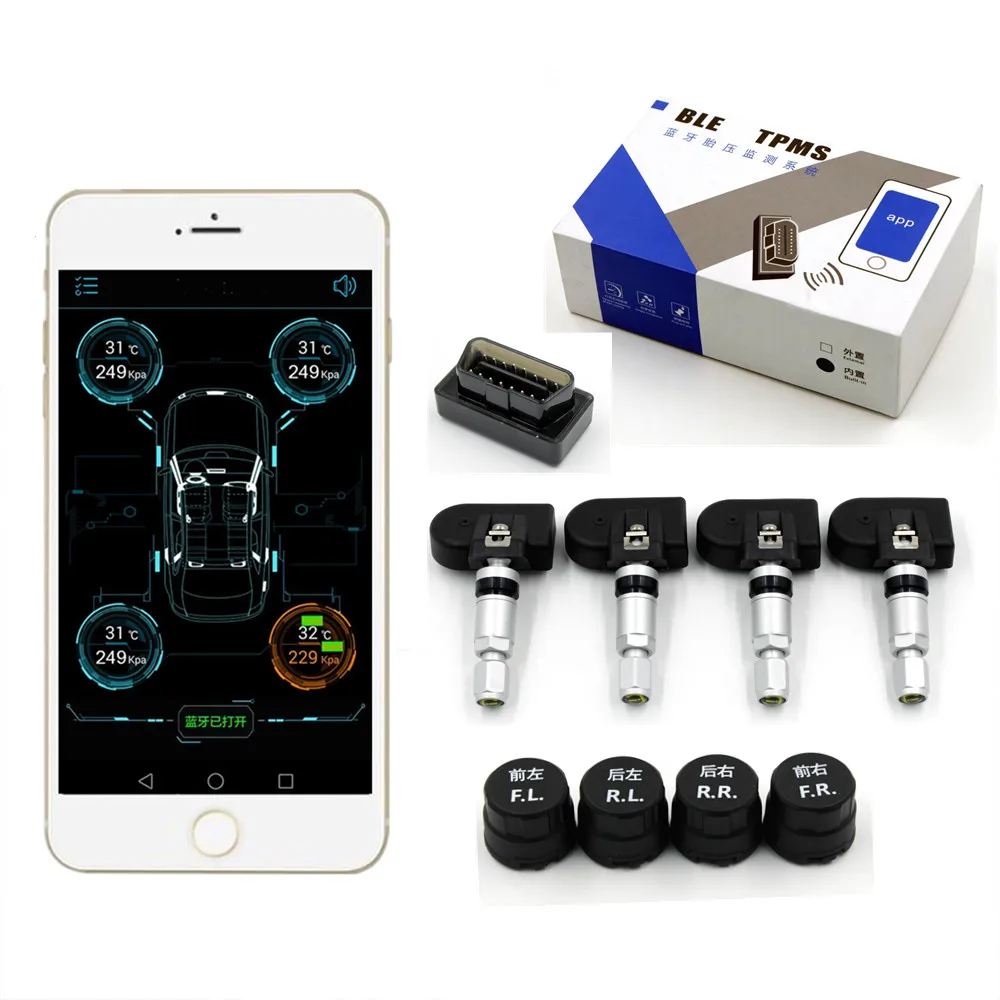 Hot Sale Car Tire Tyre Pressure Monitoring System Tpms Alarm Warning By