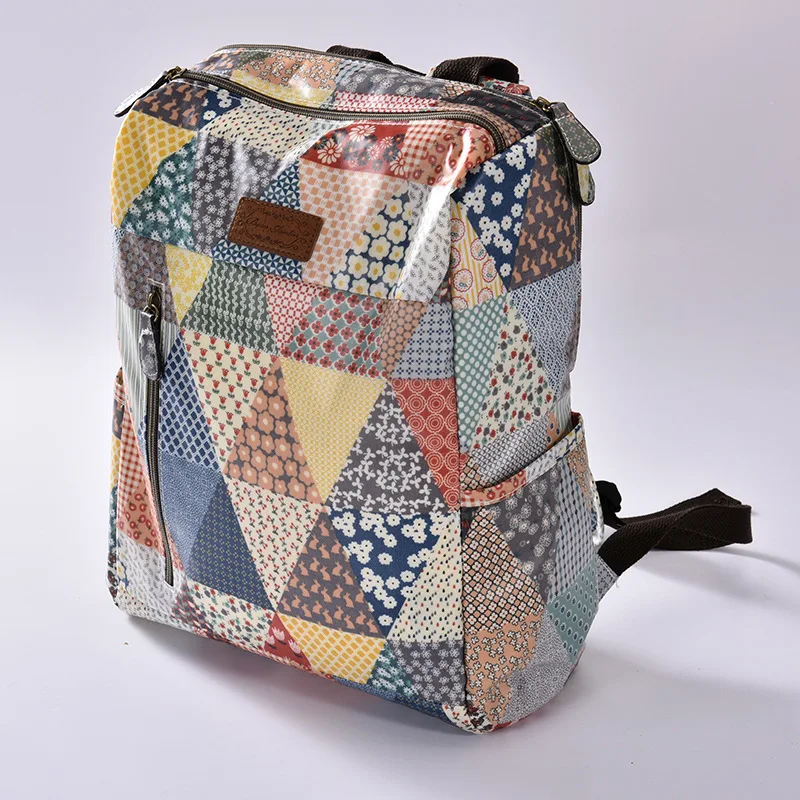

2016 New nylon backpacks for teenage girls fashion leaves printing backpack women mochila casual shoulder school bag travel bag