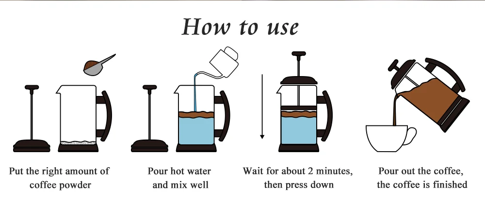 Prensa francesa para café/chá, cafeteira, chaleira, 1000ml, aço inoxidável, vidro, garrafa térmica, utensílios para barista, jarra de café_voghion.com