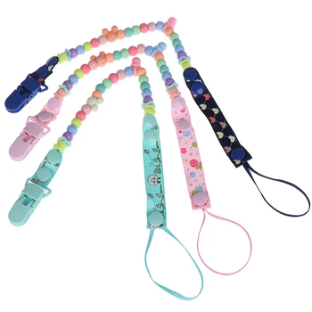 

1Pc Personalised Name Silicone Baby Pacifier Clips Chain Nipple Pacifier Chain with Mouse Holder for Baby, Baby Shower Gift