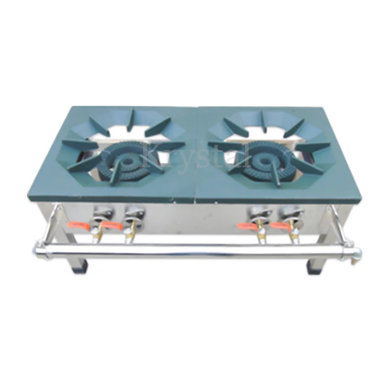 

Double-Eye Gas Stove Stainless Steel Commercial Low Soup Short Feet Energy-Saving Soup Stove Durable And Anti-Scalding