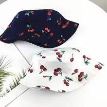 LDSLYJR, шапка-ведро с вишневым принтом, Рыбацкая шапка, уличная шапка для путешествий, Кепка От Солнца, шапки для мужчин и женщин, 264