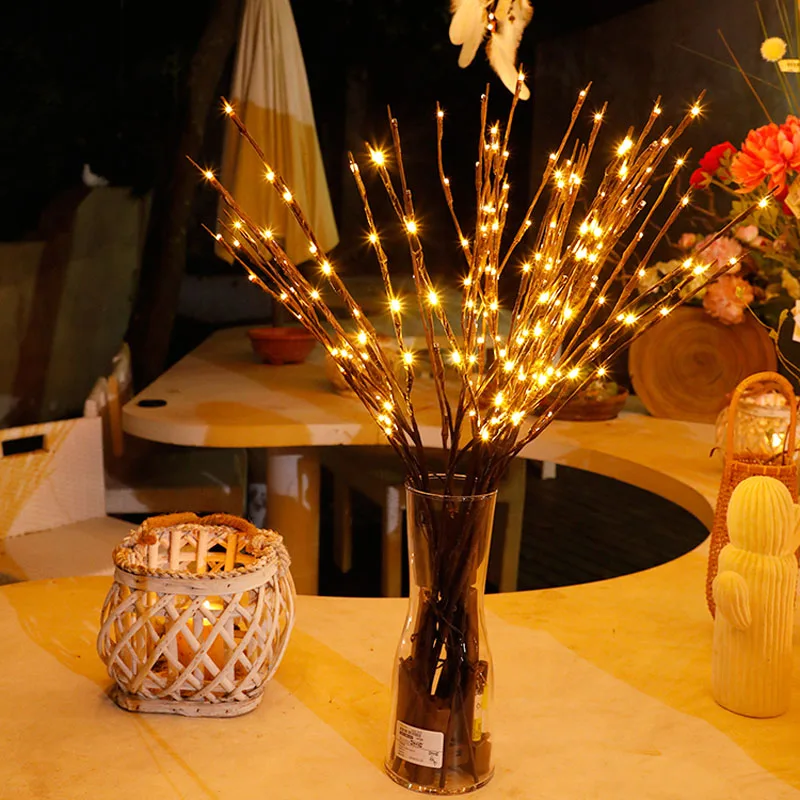 2018 New Modern Branch Lamp Floral Light 20LED AA Battery Powered Willow Branch Fairy Light Vase Coffe Bar Wedding Holiday Decor (6)