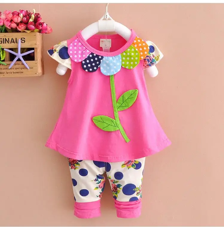 2016-Kids-Baby-Girl-Clothing-Set-Bowknot-Summer-Floral-T-shirts-Tops-and-Pants-Leggings-2pcs-Cute-Children-Outfits-Girls-Set-5