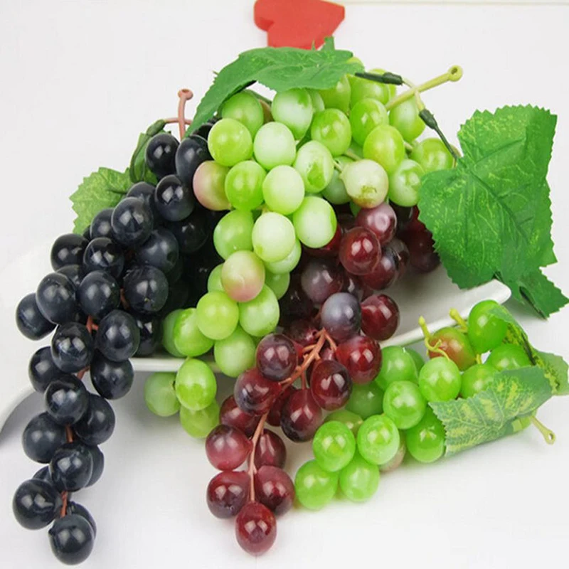 

Fruit Plastic Stress Relief Kids Gift Bar Party Random Color PU Simulation Squeeze Ball Simulation Soft Grape Home Decoration