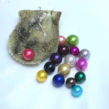 Akoya Oysters с одним Эдисоном круглый жемчуг бусины 9-12 мм Смешанные 26 цветов Эдисона жемчуг устрицы вакуумной упаковки PO4