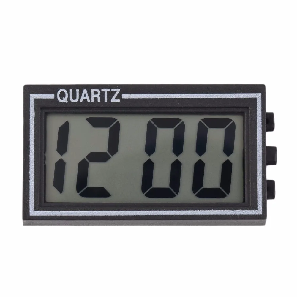 

Black Plastic Small Size Digital LCD Table Car Dashboard Desk Date Time Calendar Small Clock With Calendar Function