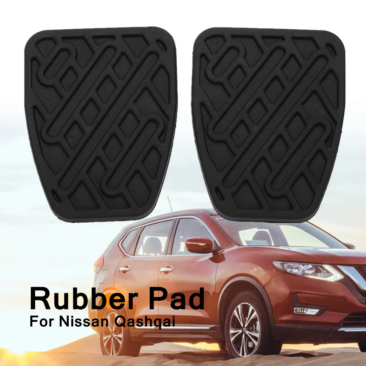 

2 x Rubber Pad for Nissan for Qashqai Black Rubber 6x7.5x1cm Stable Characteristics High Reliability Easy Installation Perfect