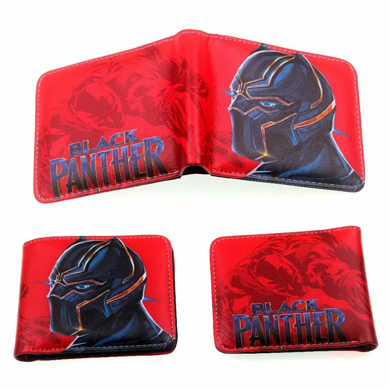 2019 New Marvel Black Panther Wallets Children Men Bifold Short Wallet