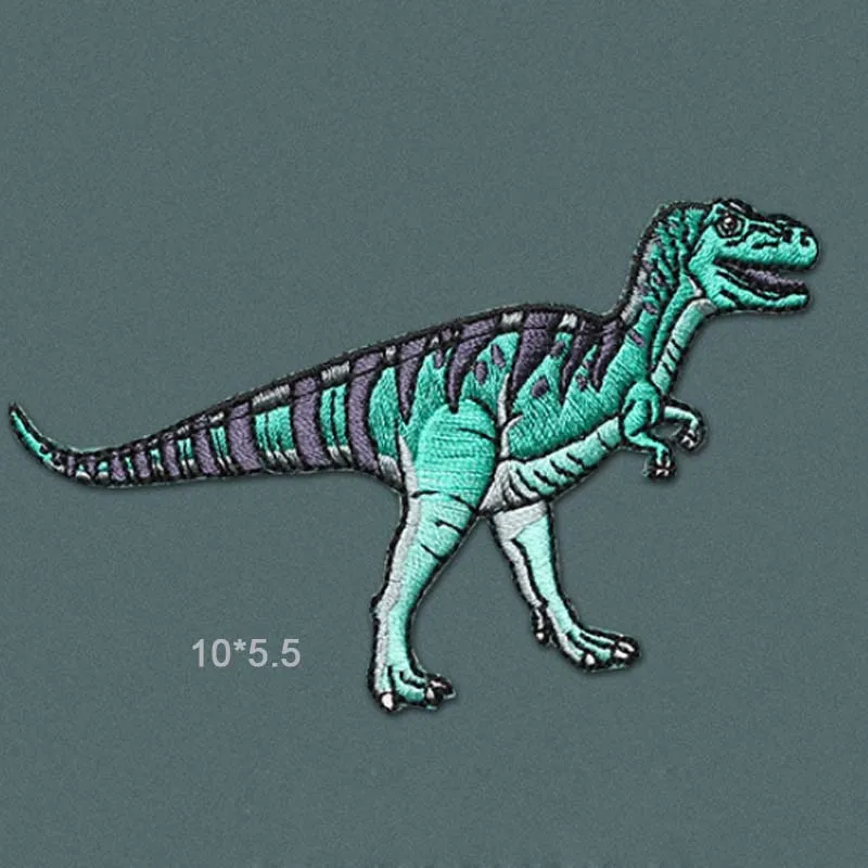 Различные динозавры тираннозавр Трицератопс железа на вышитые одежды патчи для одежды наклейки одежды оптом - Цвет: Красный