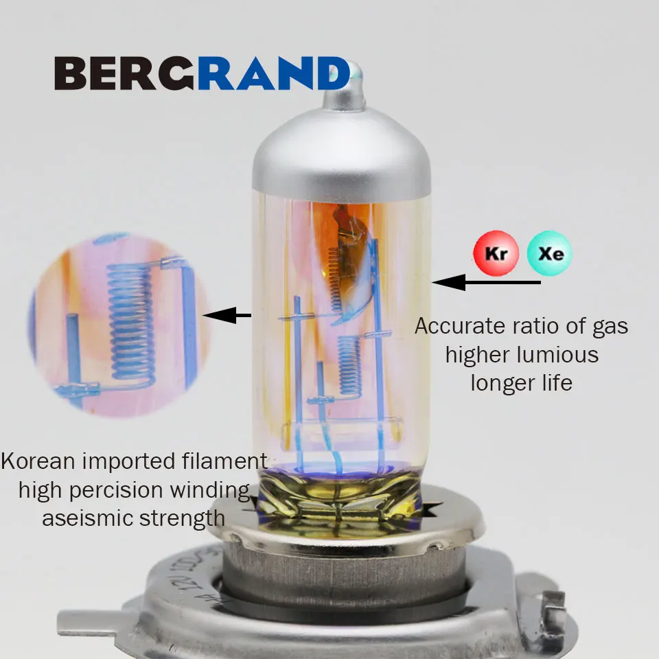2 шт. H4 галогенная лампа 12 В 100/90 Вт 2900 К Радуга золото Xenon ацетиленовая Фара Шарик жесткий Стекло P43t свет лампы для автомобилей любых погодных