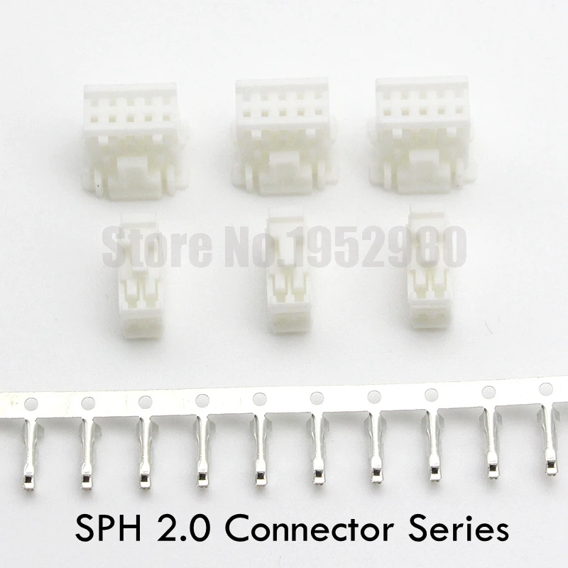 

50PCS Mini SPH 2.0mm Pitch Connector Dual Row PDA 2.0 Housing with Lock Terminals