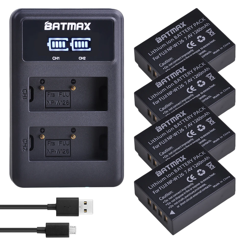 Kit De Remplacement USB-C CP-W126 Pour Batteries Fujifilm NP-W126 - Alimentation Directe Pour Vos Appareils Photo (X-T4, X-Pro3, X100V, Etc.)