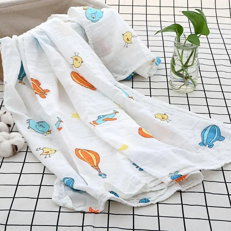Муслин одеяльца для новорожденных Детские хлопковые мягкий материал детские многофункциональная упаковка пеленать 2 слоя Марлевое банное