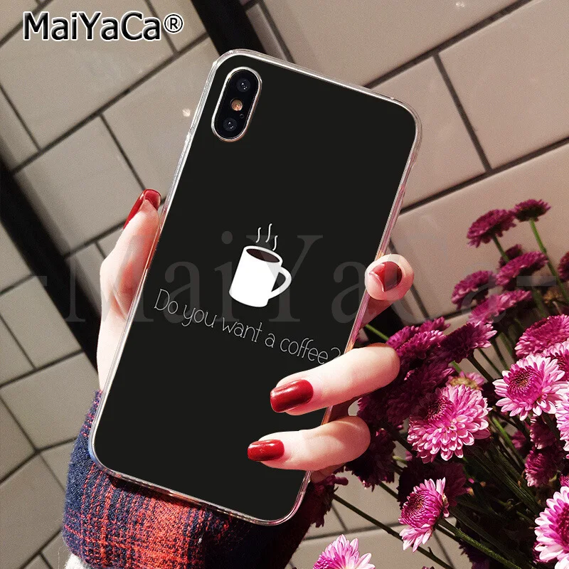 MaiYaCa чашка для кофейного вина с рисунком книги ТПУ мягкий чехол для телефона для iPhone X XS MAX 6 6s 7 7plus 8 8Plus 5 5S SE XR
