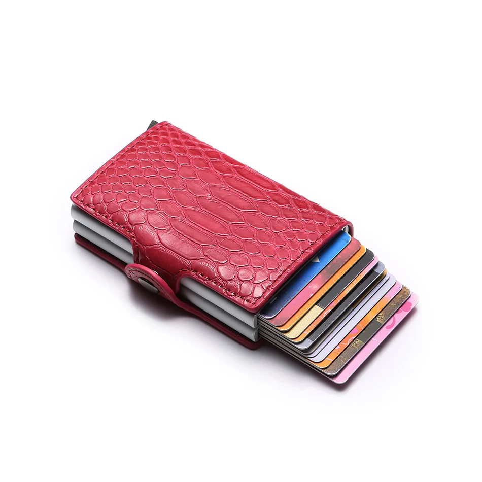 Rfid Блокировка id держатель кредитной карты кошелек для мужчин Умный кошелек Алюминиевый металлический минималистичный кошелек деловой