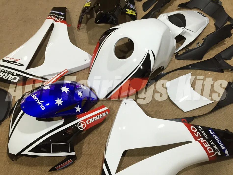 ABS Обтекатели подходит для CBR1000RR CBR1000 CBR 1000 RR 2008 2009 2010 2011 АБС инжекторный Комплект кузова цвет черный, синий, белый