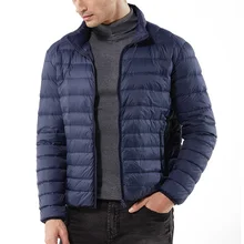 Зимний мужской Сверхлегкий пуховик, белый гусиный пух, куртки для улицы, мужские повседневные водонепроницаемые пуховики 75wy