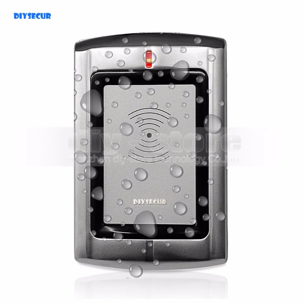 

DIYSECUR Quality Waterproof Metal Wiegand 26 125KHz EM RFID ID Card Reader For Access Control System Kit R3-EM