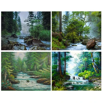 

River Forest Scenic 5d diy Diamond Painting Full Drill Rhinestone Embroidery Diamonds Mosaic Kits Cross Stitch Wall Home Decor