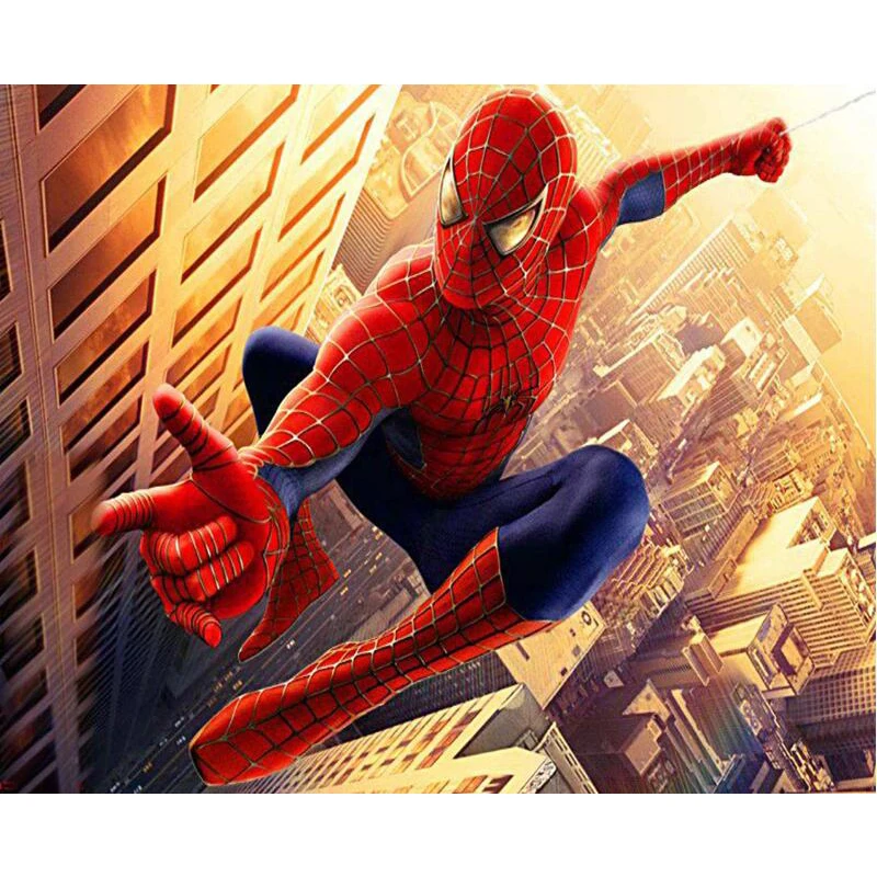 Aliexpress.com : Buy diy 5d diamond embroidery Spiderman Building Home