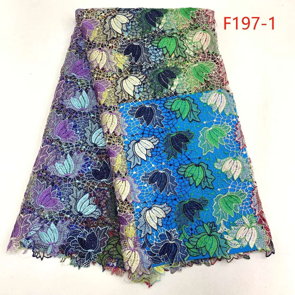 

High Quality African Guipure Cord Lace,Nigeria Water Lace Fabric For dress Gift Wedding 5yards FANCYAP054