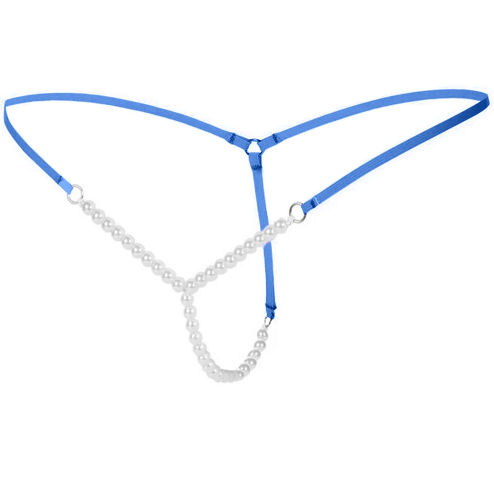1pc venda quente sexy feminino pérola g string elástico briefs thongs cuecas sem costura g-string roupa de noite calcinha