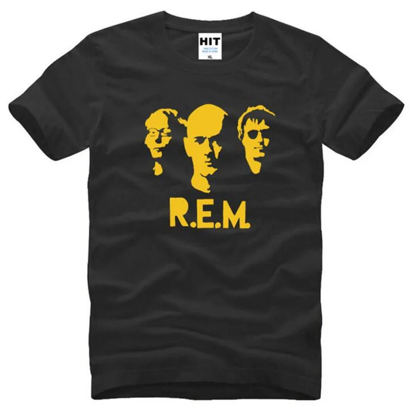Поп рок группа R.E.M. Мужская футболка с принтом модная летняя хлопковая коротким