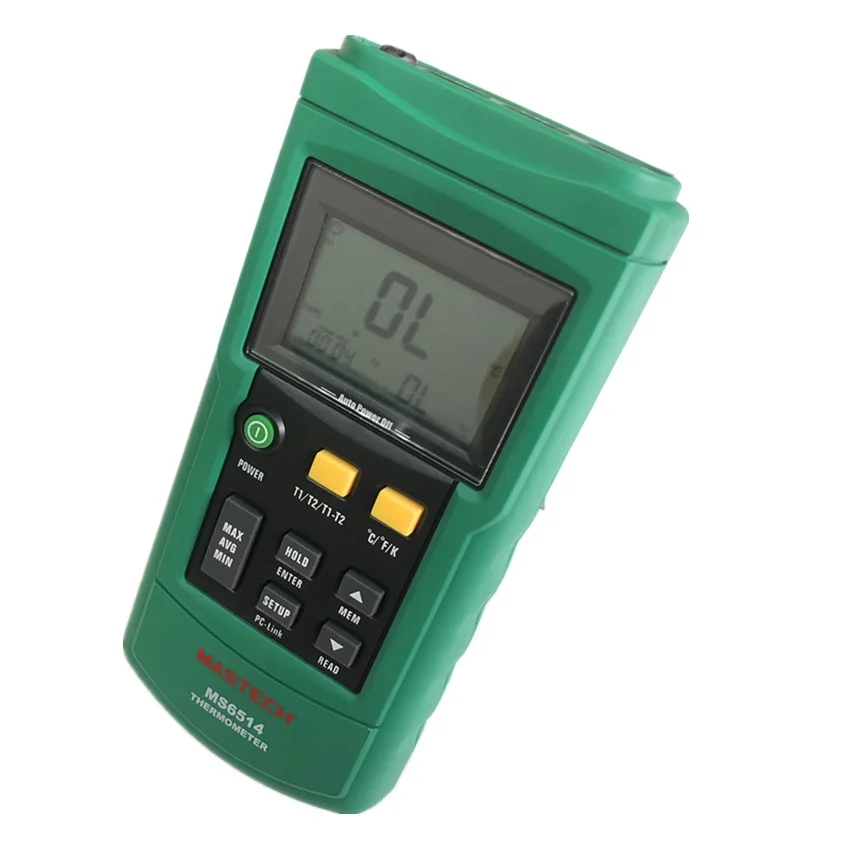 Цифровой термометр MASTECH MS6514 двухканальный с USB интерфейсом 1000 наборов данных