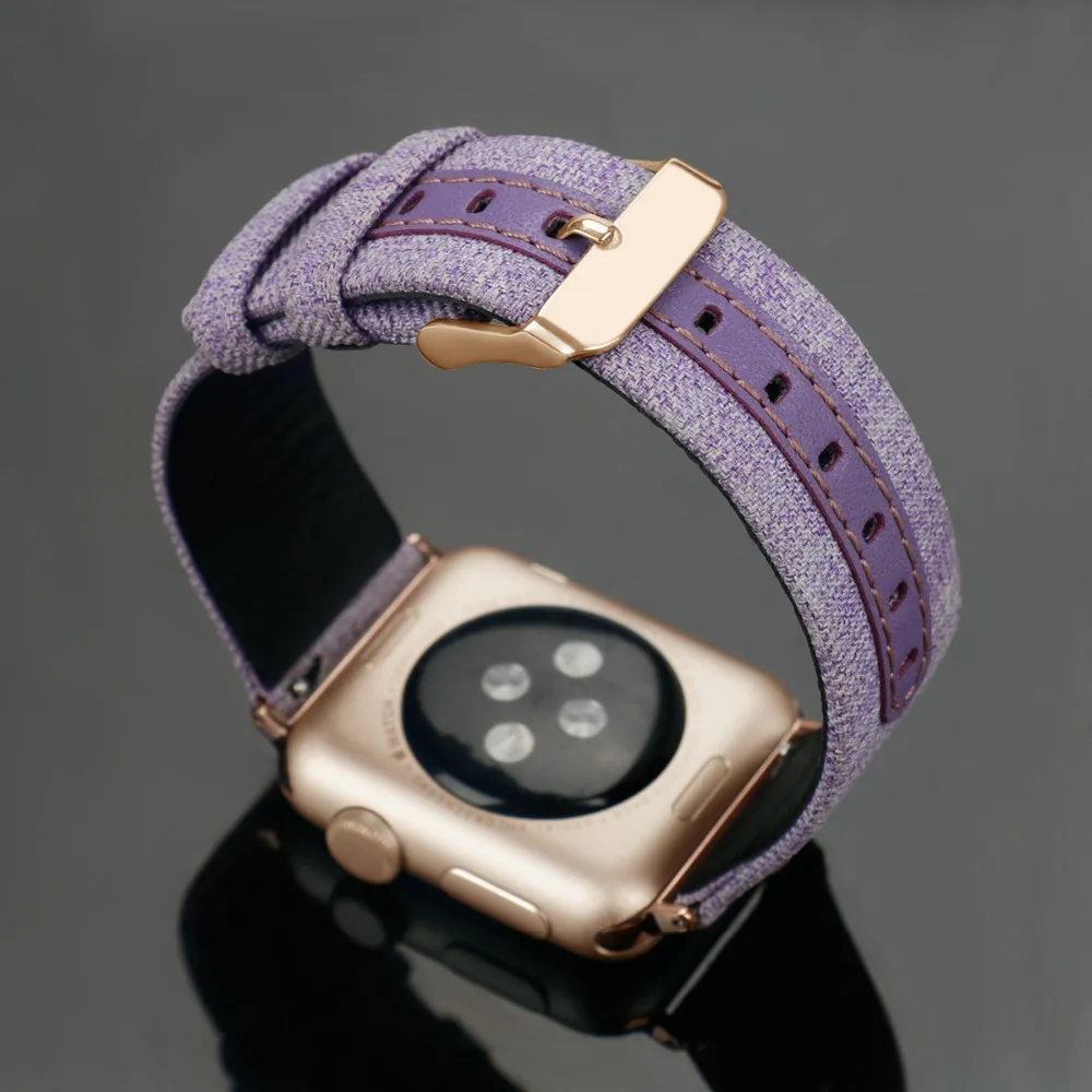 Холщовый кожаный ремешок для apple watch, ремешок для apple watch 5 4 3 44 мм 40 мм 42 мм 38 мм Iwatch series 5 4 3 correa, браслет для часов