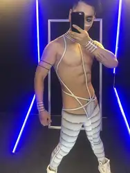 Сексуальный мужской Gogo сценический ложный перспектива 3d брюшные мышцы сексуальные стальные трубы Gigolo игровая вечерние танцевальная