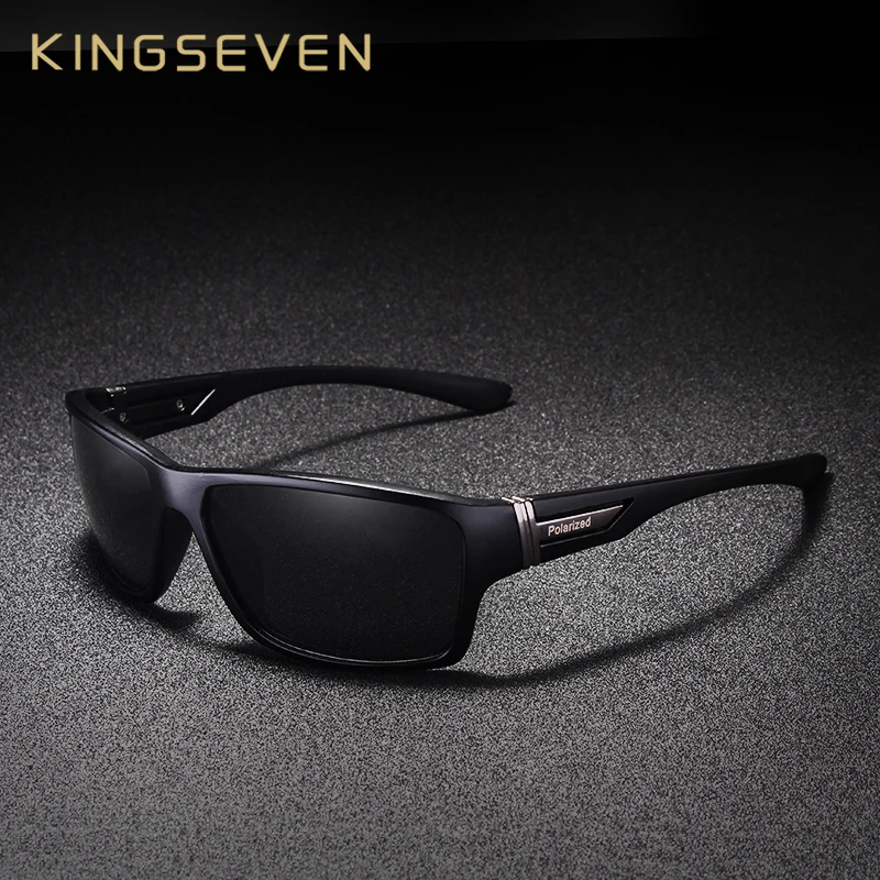 KINGSEVEN, брендовые поляризационные солнцезащитные очки для мужчин, дизайнерские мужские солнцезащитные очки для путешествий, вождения, Мужские квадратные очки ночного видения, очки