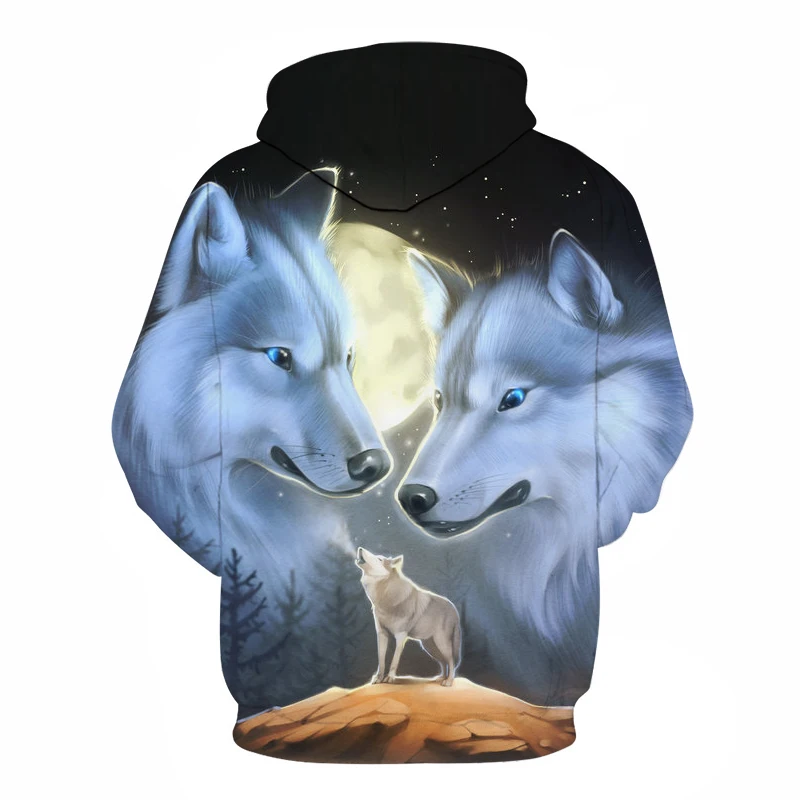 Wolf Printed 3d Hoodies Novelty