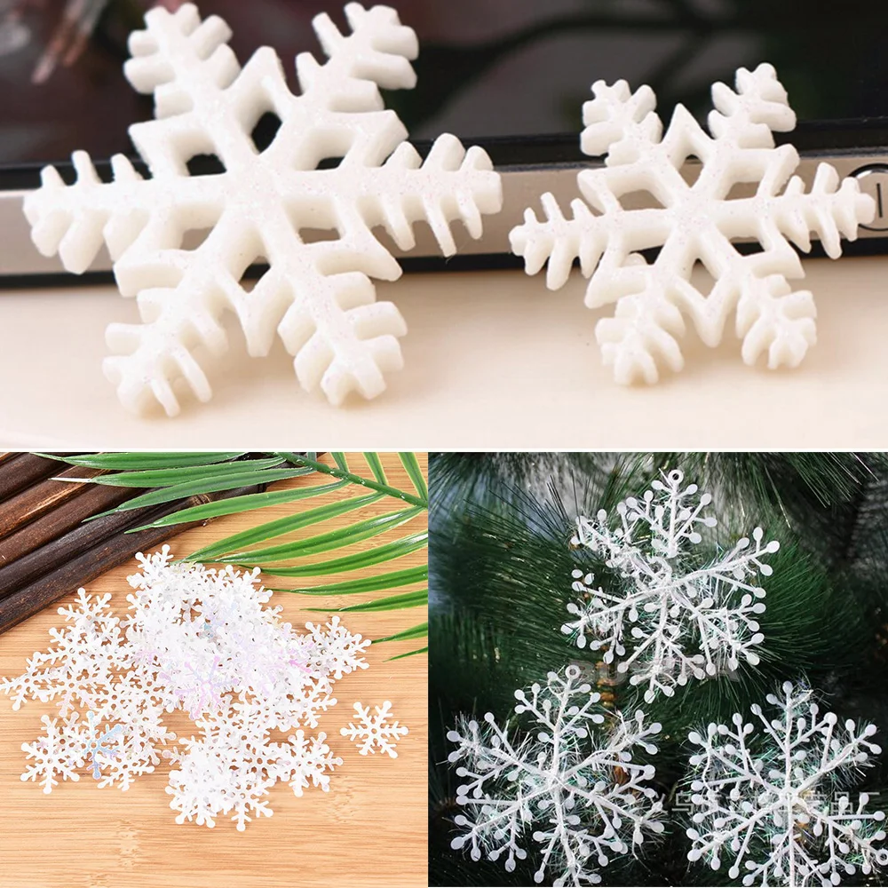 

Mini Snowflakes Fluffy Confetti New Year Gifts Winter Wedding Table Party Xmas Supplies Decoration Supplies